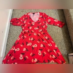 Floral 3/4 sleeve lightweight dress